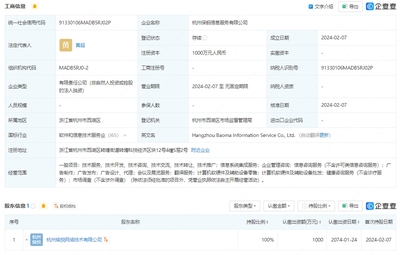 螞蟻集團成立保螞信息服務公司，拓展計算機軟硬件及輔助設備業務